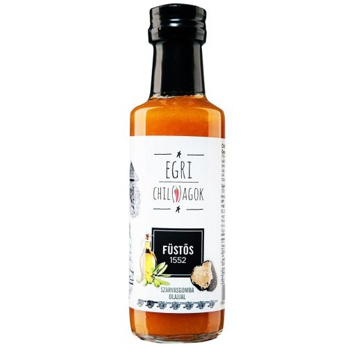 Füstös Chili Szósz Szarvasgomba Olajjal 100ml – gourmet chili szósz Trinidad Moruga Scorpion paprikával és Terra Tuffola szarvasgombás olívaolajjal